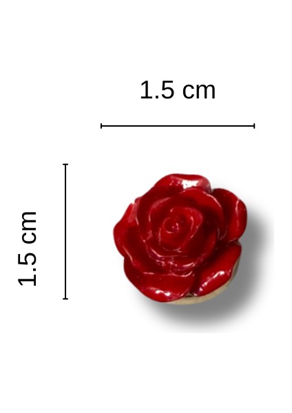 Gül Desen Klipsli Düğme Aksesuarı 1 Çift modelleri