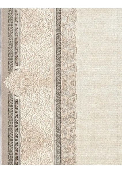 Pier Zen HG03A Krem Gri Viskon Akrilik Yumuşak Leke Tutmaz Silinebilir Halı