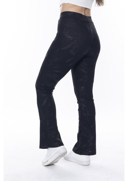 Siyah Basklı Ispanyol Paça Tayt fırsatları