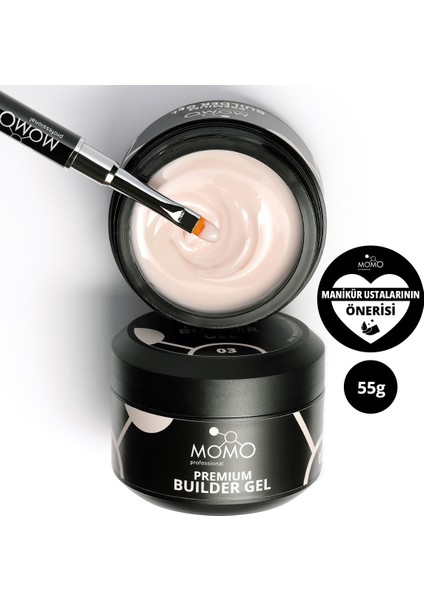 Premium Builder Protez Tırnak Jeli No.3, Açık Bej, 55 gr