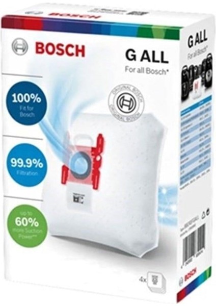 Bosch, Siemens Uyumlu Tip G All Toz Torbası (Kutu Içi 4 Adet) BGL6POW1, BGBS4HYG1