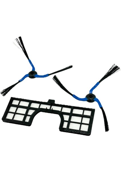 Samsung Uyumlu Navibot VC-RM72VR, SR8980, SR8895, SR8855, SR8845, SR8840 Süpürge Filtre ve 2 Adet Yan Fırça