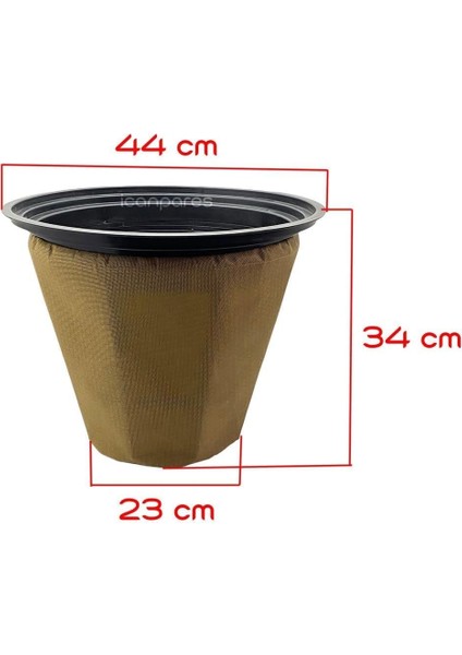 Sanayi Tipi Süpürge Için Boşaltılabilir Kafesli Bez Torba 44 cm