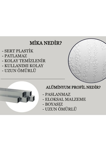 Duşakabin Kare Mika Camlı 90X90 (Teknesiz)