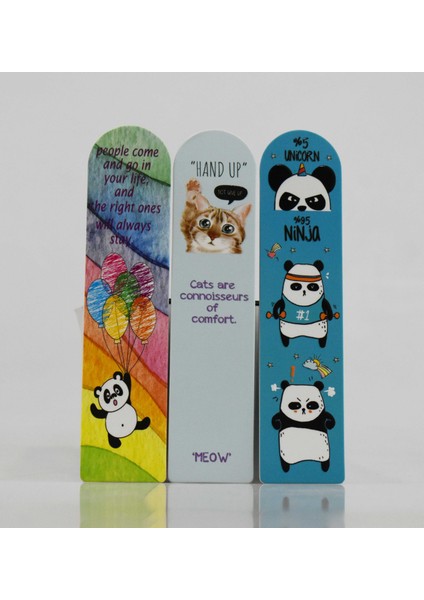 Panda/kedi Baskılı 3'lü Set