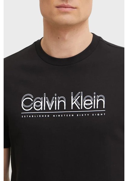 Logo Baskılı Pamuklu Regular Fit Bisiklet Yaka T Shirt K10K114149BEH Erkek T Shirt K10K114149 Beh fırsatları