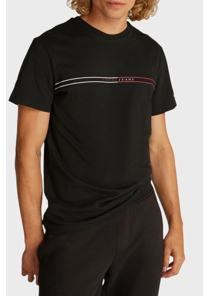 Pamuk Slim Fit Bisiklet Yaka Logolu T Shirt Erkek T Shirt DM0DM20779 Bds