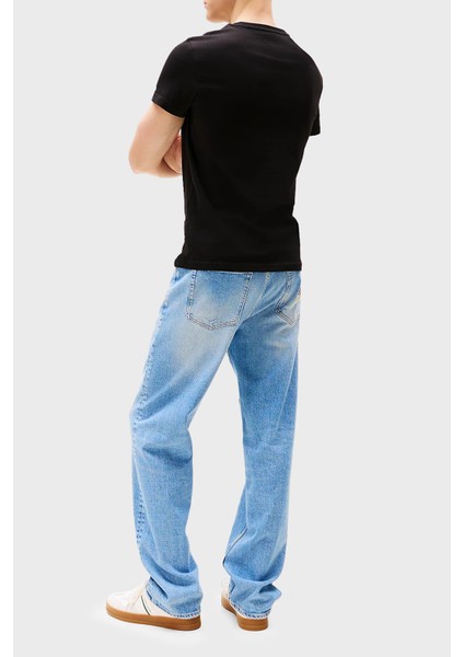 Pamuk Slim Fit Bisiklet Yaka Logolu T Shirt Erkek T Shirt DM0DM21863 Bds