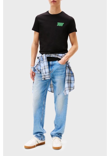 Pamuk Slim Fit Bisiklet Yaka Logolu T Shirt Erkek T Shirt DM0DM21863 Bds