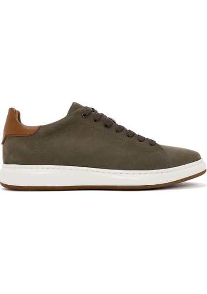 Erkek Yeşil Bağcıklı Nubuk Deri Sneaker 25SFD6116V3