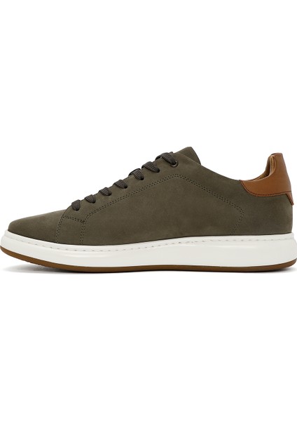 Erkek Yeşil Bağcıklı Nubuk Deri Sneaker 25SFD6116V3