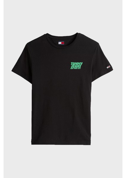 Pamuk Slim Fit Bisiklet Yaka Logolu T Shirt Erkek T Shirt DM0DM21863 Bds