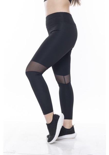 Siyah Dizi Tüllü Toparlayıcı Tayt indirimleri