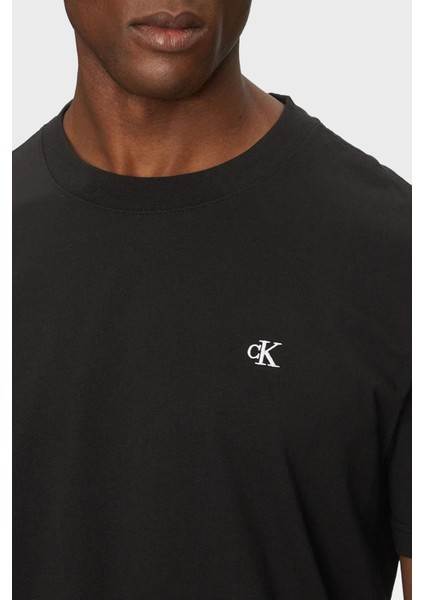 Logo Baskılı Pamuklu Regular Fit Bisiklet Yaka T Shirt J30J327473BEH Erkek T Shirt J30J327473 Beh fırsatları