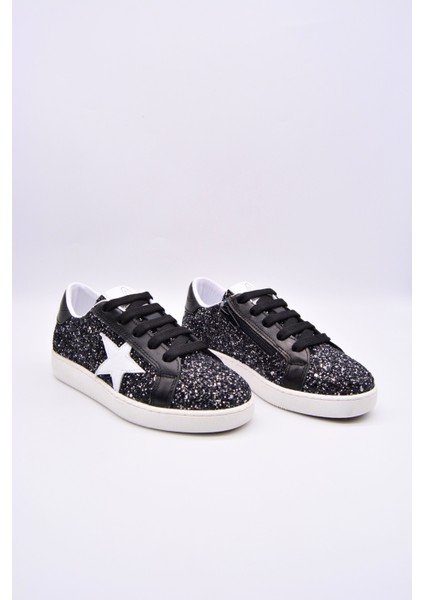 Diamond Kız Çocuk ve Kadın Deri Pul Detaylı Siyah Günlük Ayakkabı indirimleri