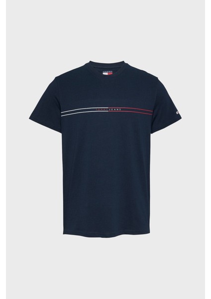 Pamuk Slim Fit Bisiklet Yaka Logolu T Shirt Erkek T Shirt DM0DM20779 C1G