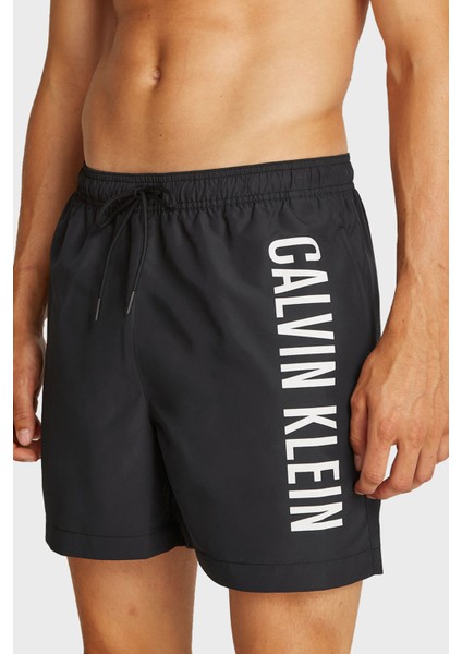 Logo Baskılı Regular Fit Lastikli Bel Mayo Short KM0KM01092BEH Erkek Mayo Short KM0KM01092 Beh