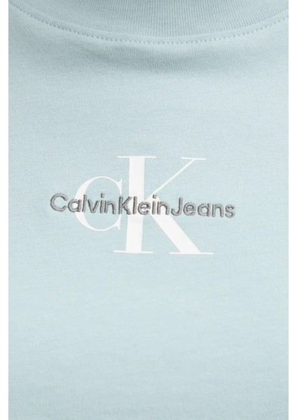 Pamuk Slim Fit Logolu Crop T Shirt J20J223113CDV Bayan T Shirt J20J223113 Cdv