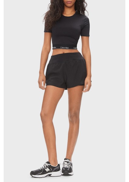 Logolu Slim Fit Bisiklet Yaka Crop T Shirt LVGWS5K144UB1 Bayan T Shirt LVGWS5K144 Ub1 modelleri