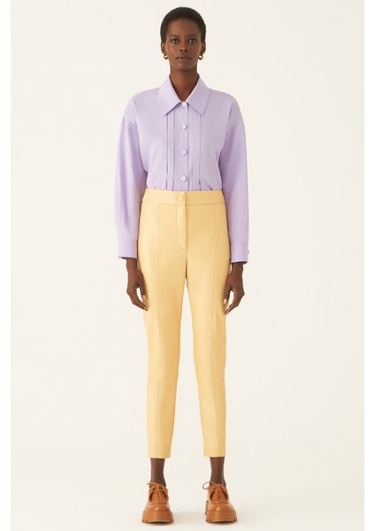 Arleths Slim Fit Dar Paça Bal Rengi Pantolon