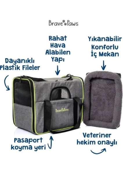Kedi Köpek Taşıma Çantası Kare Model Yırtılmaz Plastik Fileli Mor
