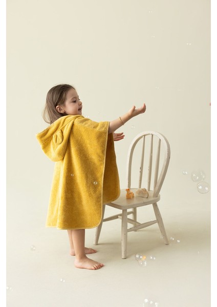 Tiny Bear Organik Pamuk Çocuk Panço Hardal modelleri