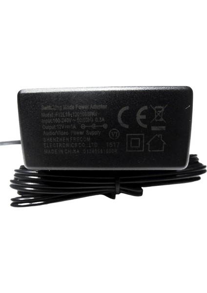 Recom 12V 1A Modem ve Arduino Uyumlu Plastik Kasa Priz Tipi Adaptör F12L19-120100SPAV modelleri