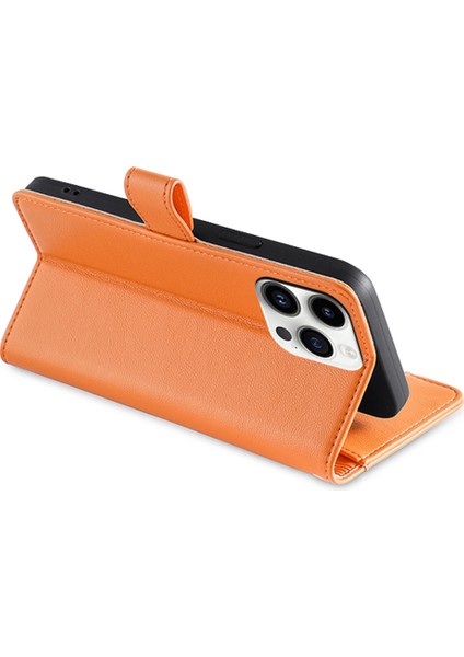 Apple Phone 14 Profesyonel Dokulu Pu Deri Çoklu Kart Yuvaları Stand Kapak Zipper Cep Flip Cüzdan Telefon Kılıfı Bilek Kayışı ve Omuz Kayışı (Yurt Dışından)