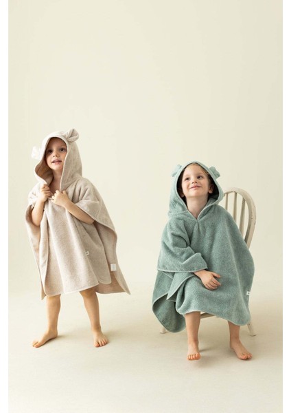 Tiny Bear Organik Pamuk Çocuk Panço Mint modelleri