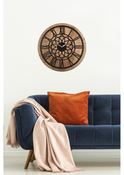 Modern gri ahşap duvar saati, 30x30 cm, şık ve zarif tasarım modelleri