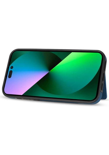 iPhone 15 Fermuar Cep Deri Kaplı Tpu Kasası, Kickstand Cüzdan Cep Telefonu Kapağı (Yurt Dışından)