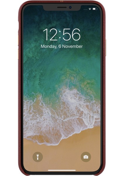 Iphone Xs Için Nillkin 5.8 Inç Englon Serisi Çılgın At Dokusu Deri Kaplamalı Pc Koruma Kabuğu - Kahverengi (Yurt Dışından)