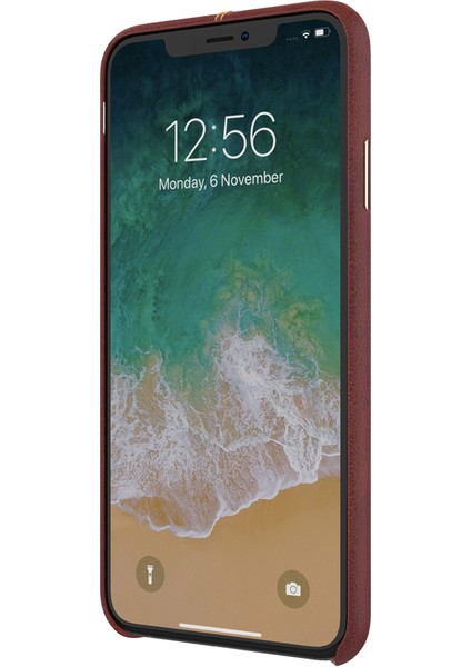 Iphone Xs Için Nillkin 5.8 Inç Englon Serisi Çılgın At Dokusu Deri Kaplamalı Pc Koruma Kabuğu - Kahverengi (Yurt Dışından)