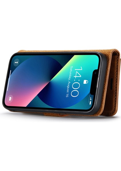 iPhone 15 Çizgi Anti-Çizelge Deri Deri Cüzdan Stand Kapağı Çıkarılabilir Manyetik Telefon Kılıfı Kabuğu (Yurt Dışından) modelleri