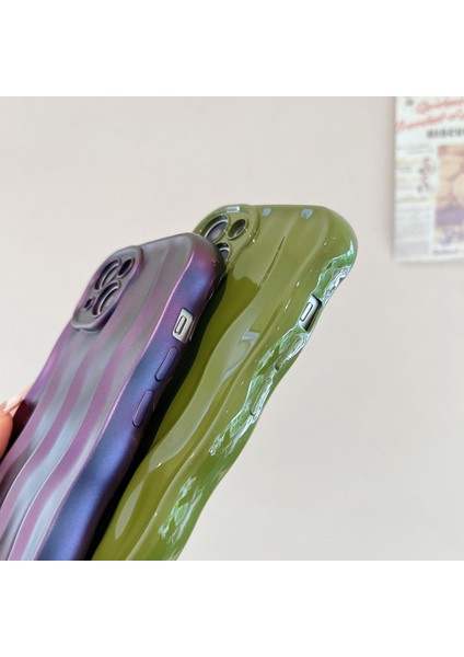 iPhone 14 Su Dalgası Dalga Doku Telefon Kapağı (Yurt Dışından)