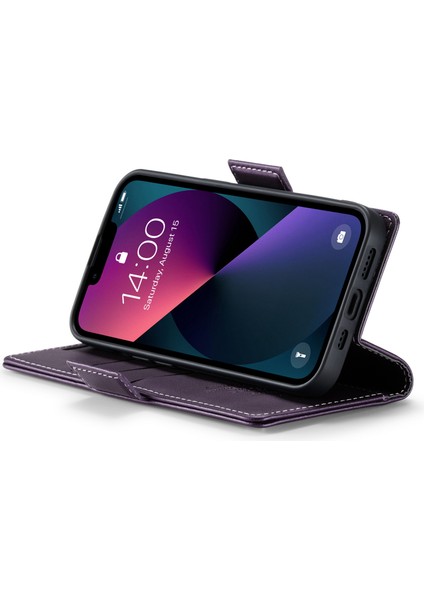 iPhone 14 Için Rfıd Engelleme Cüzdan Kılıfı, Pu Deri Stand Cep Telefonu Kapağı (Yurt Dışından)