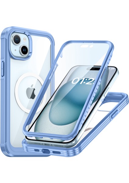 iPhone 15 Plus Şeffaf Telefon Kasası Pc + Tpu Kapağı (Yurt Dışından)