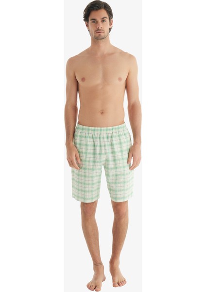 Erkek Şort 40719 - Kare Desenli