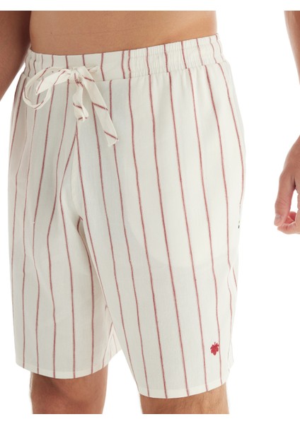Erkek Şort 40721 - Bordo Çizgili modelleri