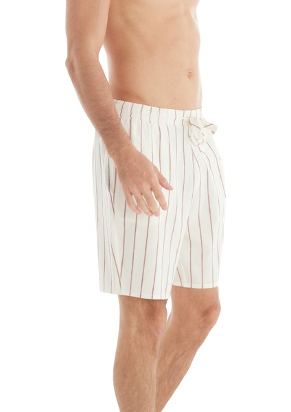 Erkek Şort 40721 - Bordo Çizgili fırsatları