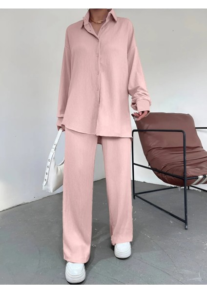 Boydan Düğmeli Salaş Krınkıl Ikili Takım