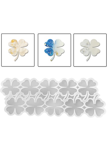 Epoksi Silikon Kalıp Yonca Bardak Altı ve Magnet Kalıbı 6.8 cm 10 Lu