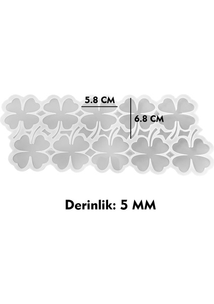 Epoksi Silikon Kalıp Yonca Bardak Altı ve Magnet Kalıbı 6.8 cm 10 Lu fırsatları