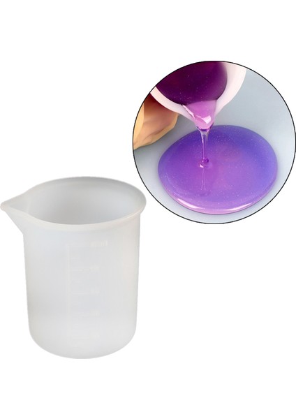 Epoksi Reçine Silikon Beaker Döküm Karıştırma Kabı Uçlu 100 ml