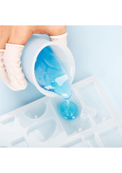 Epoksi Reçine Silikon Beaker Döküm Karıştırma Kabı Uçlu 100 ml