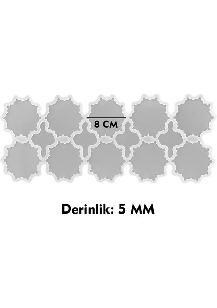 Epoksi Silikon Kalıp Dişli Motifli Magnet Kalıbı 8 cm 10 Lu fiyatları