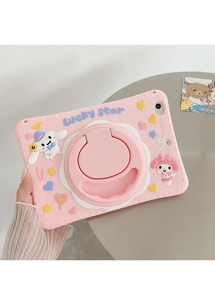 Apple iPad 8. Nesil 10.2 Inc Çocuklar Için Standlı ve Askılı Hasara Dayanıklı Cinnamoroll Kılıf A2602 A2604