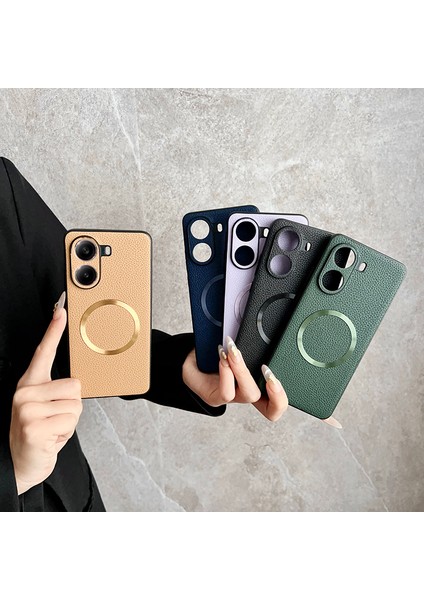Poco X7 Pro Manyetik Emme Lychee Deseni Pu Cep Telefonu Kılıfı (Yurt Dışından) fırsatları