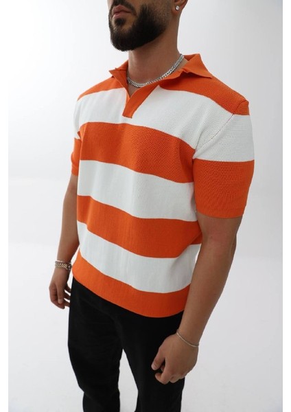 Triko Yatay Çizgili T-Shirt