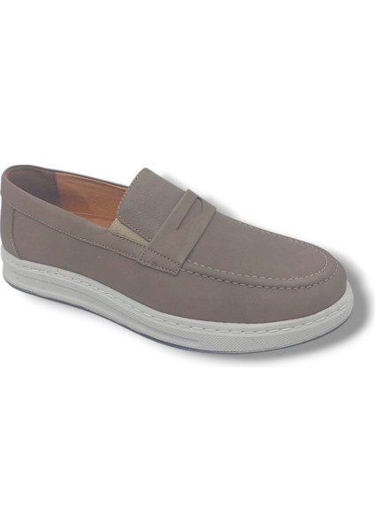 Modesa 271 Erkek Bej Nubuk Deri Loafer Ayakkabı fırsatları
